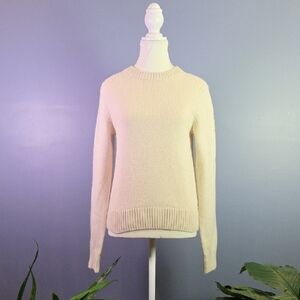 H&M Cream Scoop Neck Sweater